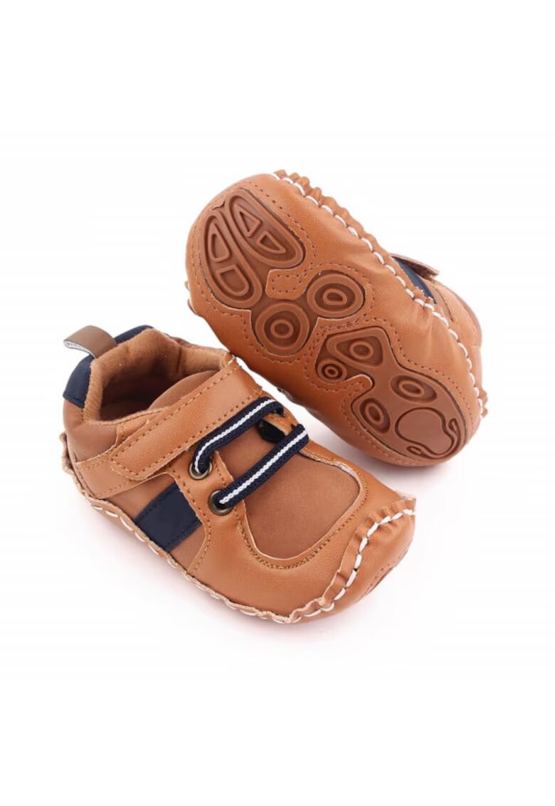 Superbaby Pantofi sport Model AL 19617 cu insertie bleumarin - Pentru bebelusi - Textil - Baieti - 3-6 luni - Maro -