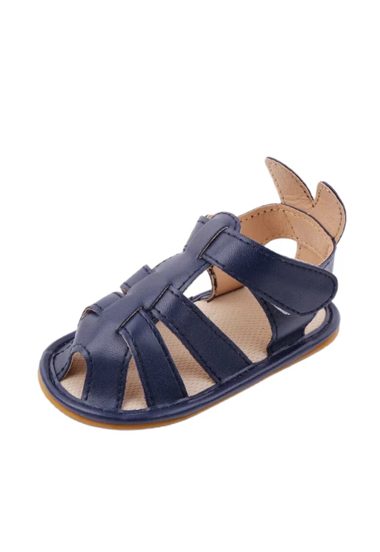 Superbaby Sandale Urechi De Iepuras - Piele ecologica - Casual - Baieti - Bleumarin