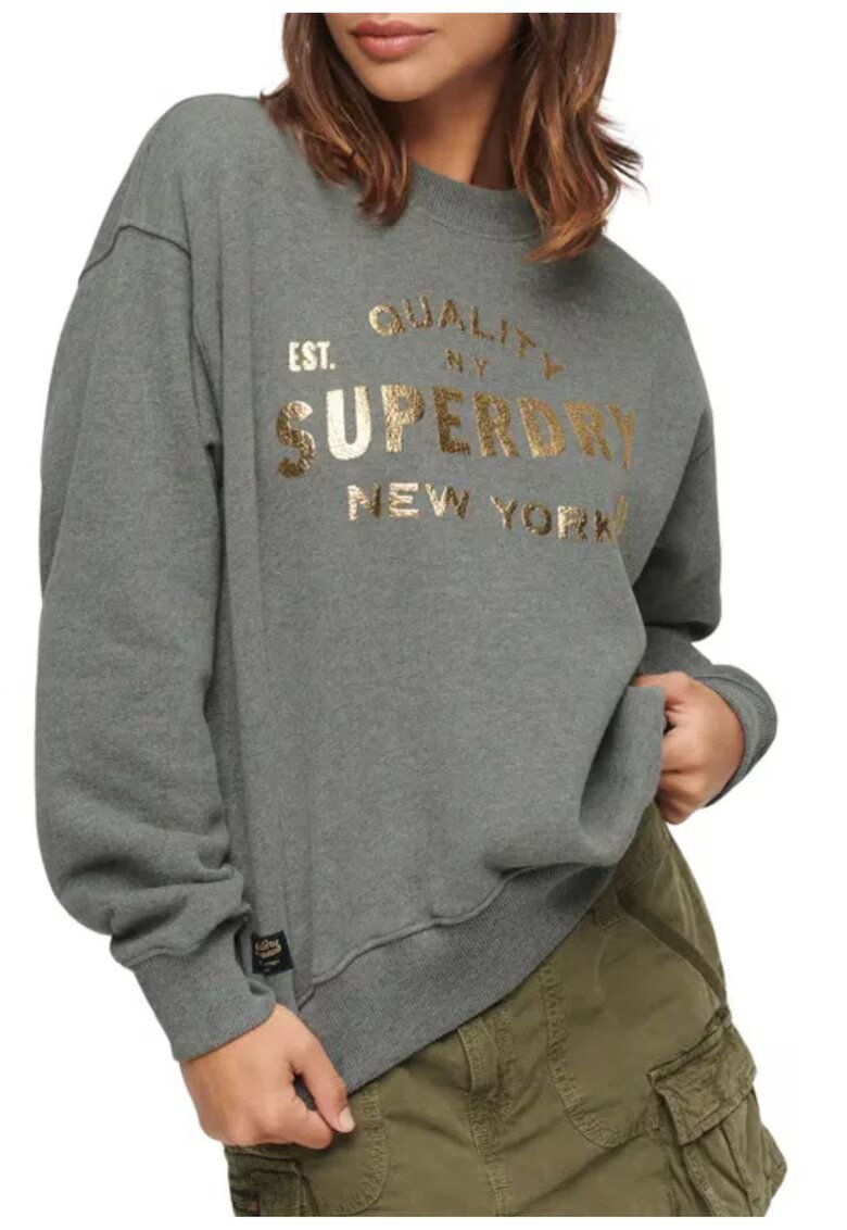 Superdry  Co Bluza sport cu logo cu maneci cazute