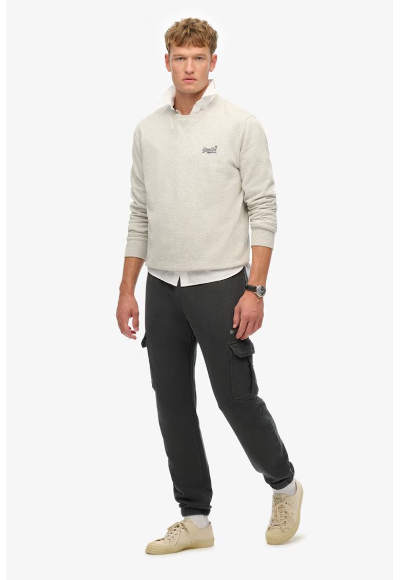 Superdry  Co SUPERDRY - Pantaloni de trening cargo din amestec de bumbac - Negru stins