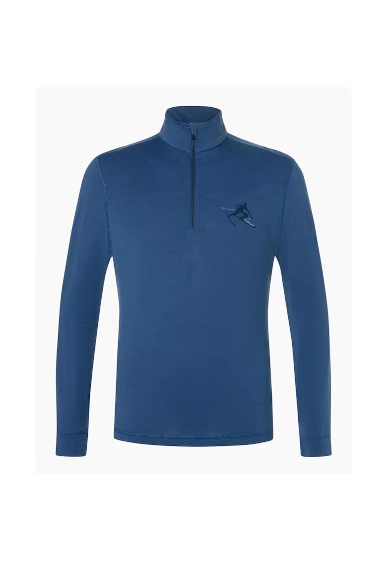 Supernatural Bluza de corp din amestec de lana TUNDRA175 TONI ZIP 1/4 - pentru barbati - culoarea albastru - Albastru
