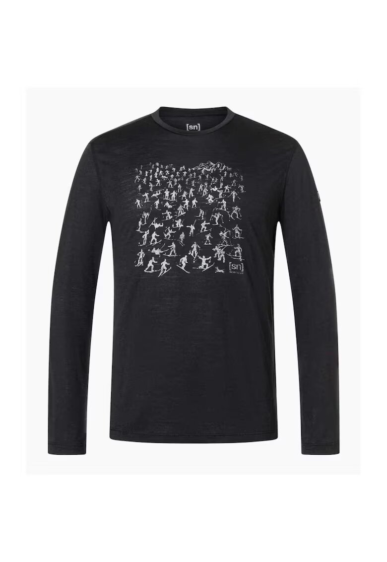 Supernatural Bluza din amestec de lana FREE SKI TICKETS - pentru barbati - culoarea negru - Negru
