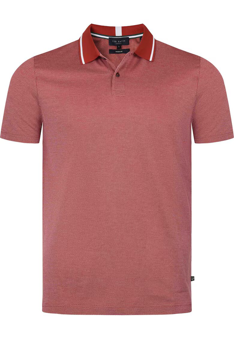 Ted Baker Tricou barbati - 261464 - caramiziu si alb - 100% bumbac - croiala regular