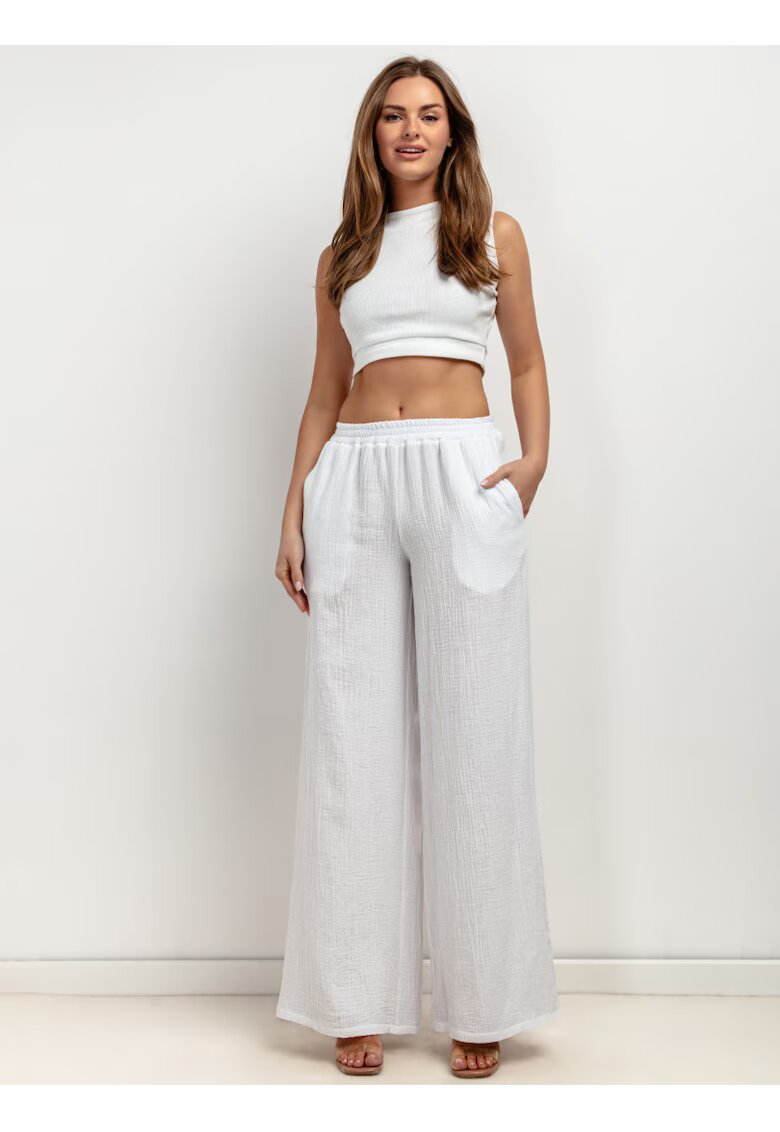 Tessita Pantaloni din bumbac cu buzunare