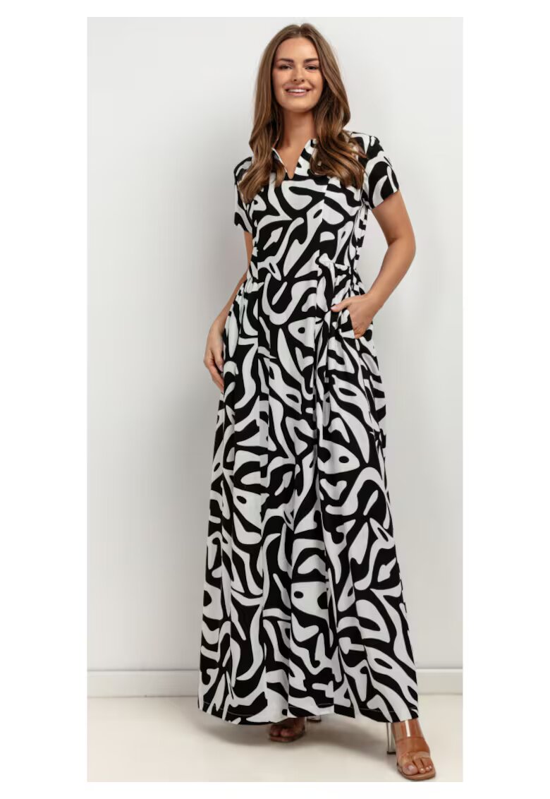 Tessita Rochie lejera din amestec de in cu buzunare