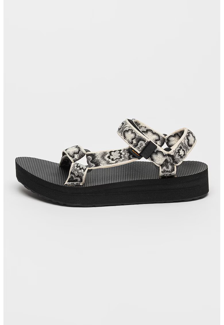 Teva Sandale din material textil cu velcro - Negru/Alb murdar