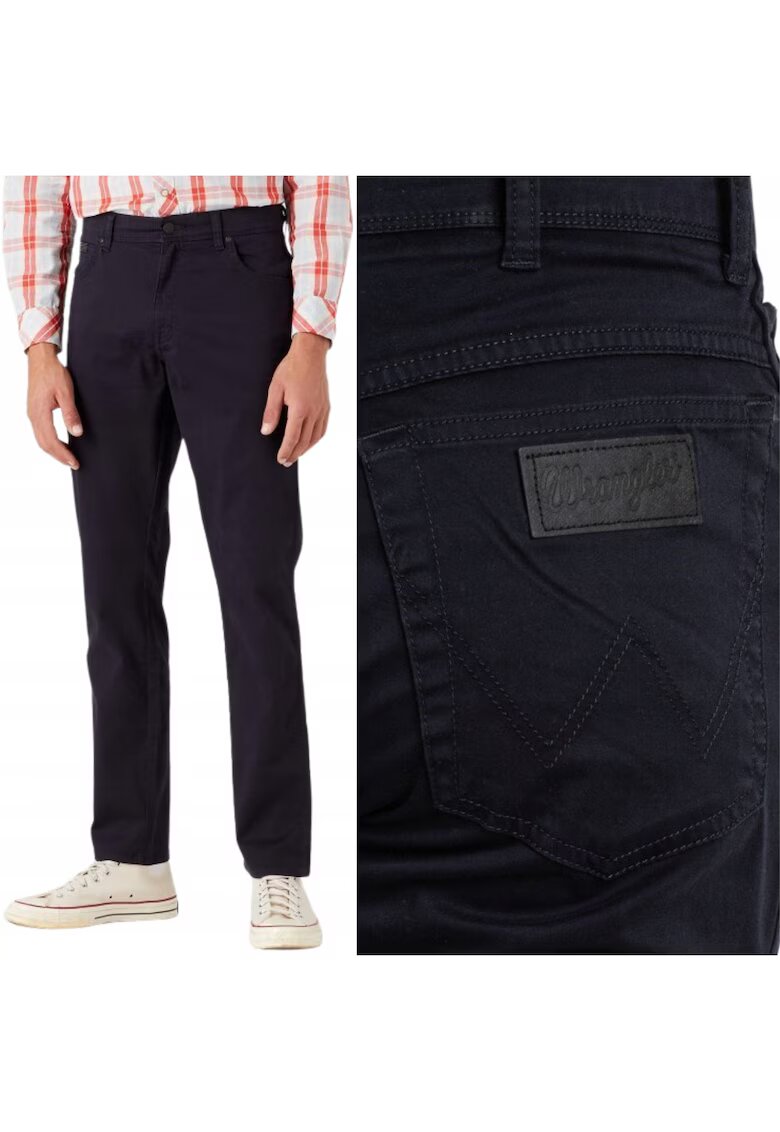 Texas Slim Pantaloni barbatesti Wrangler bleumarin W30 L32 - croiala ajustata - picioare conice