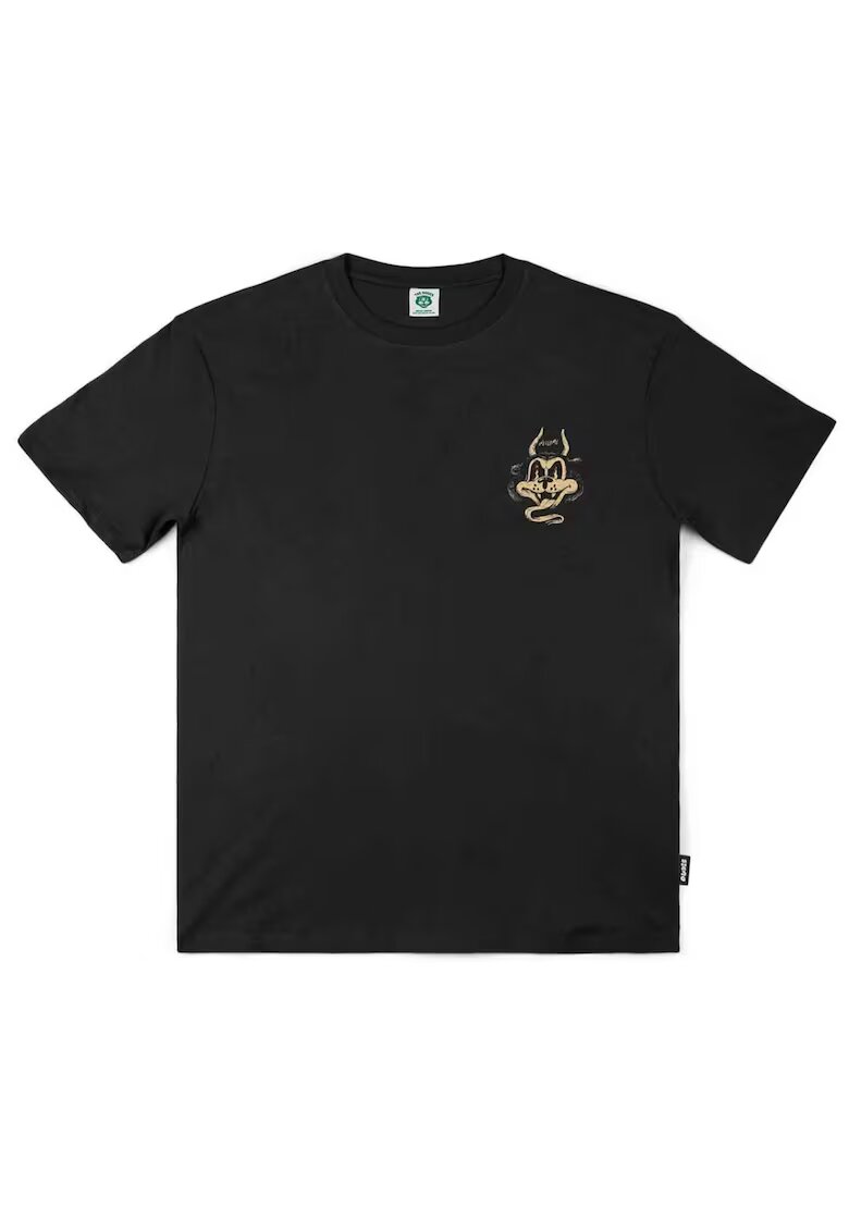 THE DUDES Tricou cu decolteu la baza gatului Belzeebud -