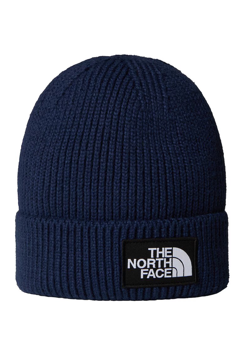 The North Face Caciula striata cu logo - Albastru inchis