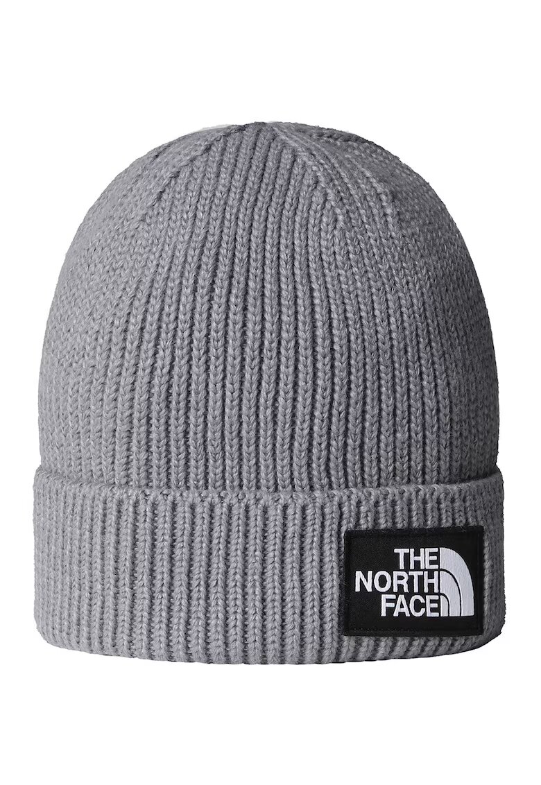 The North Face Caciula striata cu logo - Gri antracit