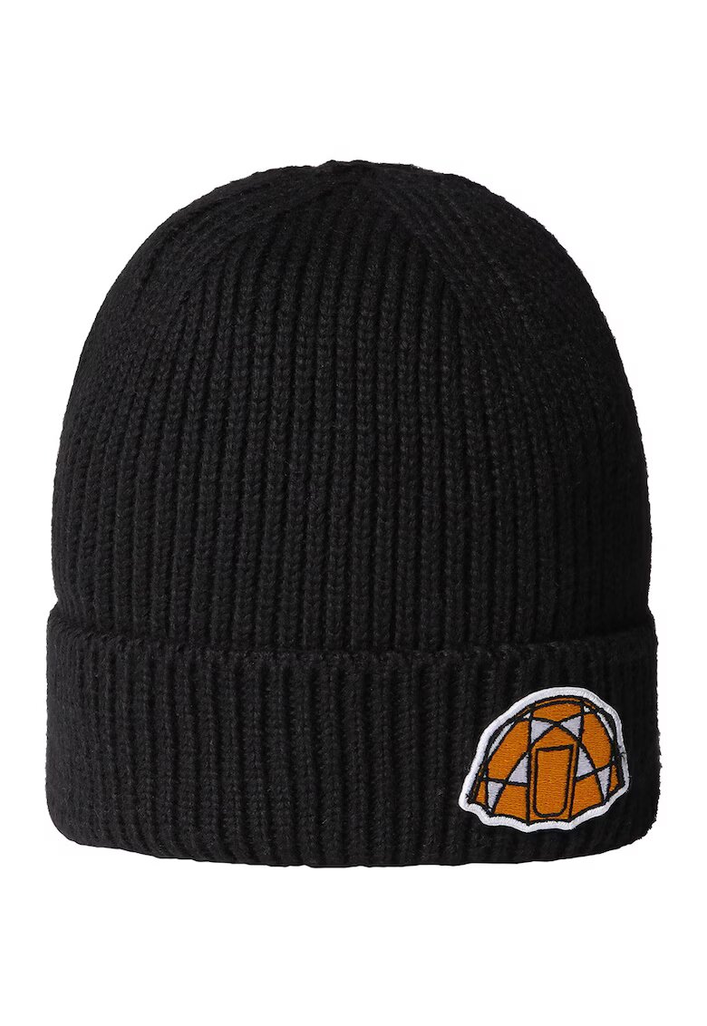 The North Face Caciula striata cu logo - Negru stins