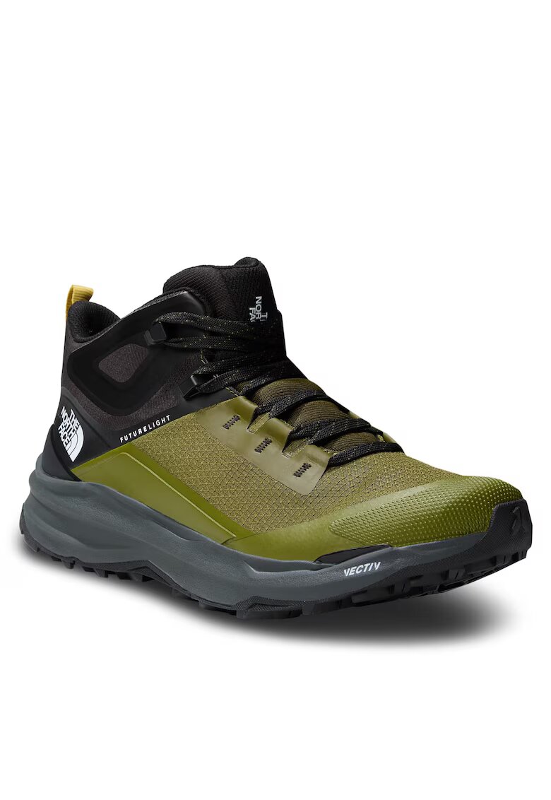 The North Face Ghete trekking barbati Forest Olive/Negru - piele naturala