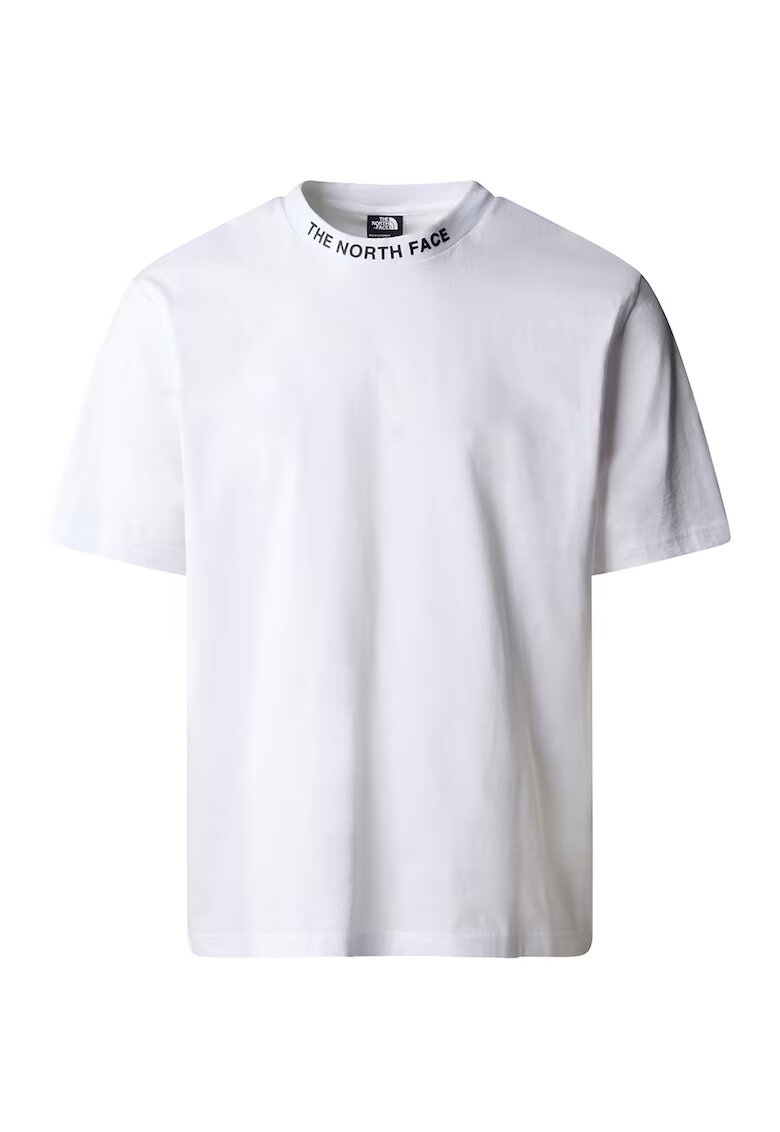 The North Face Tricou de bumbac cu decolteu la baza gatului - Alb