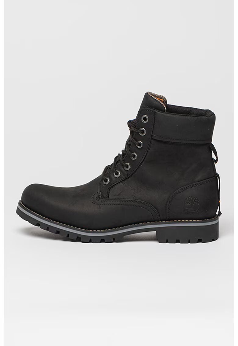 Timberland Bocanci impermeabili de piele nabuc Rugged - Negru