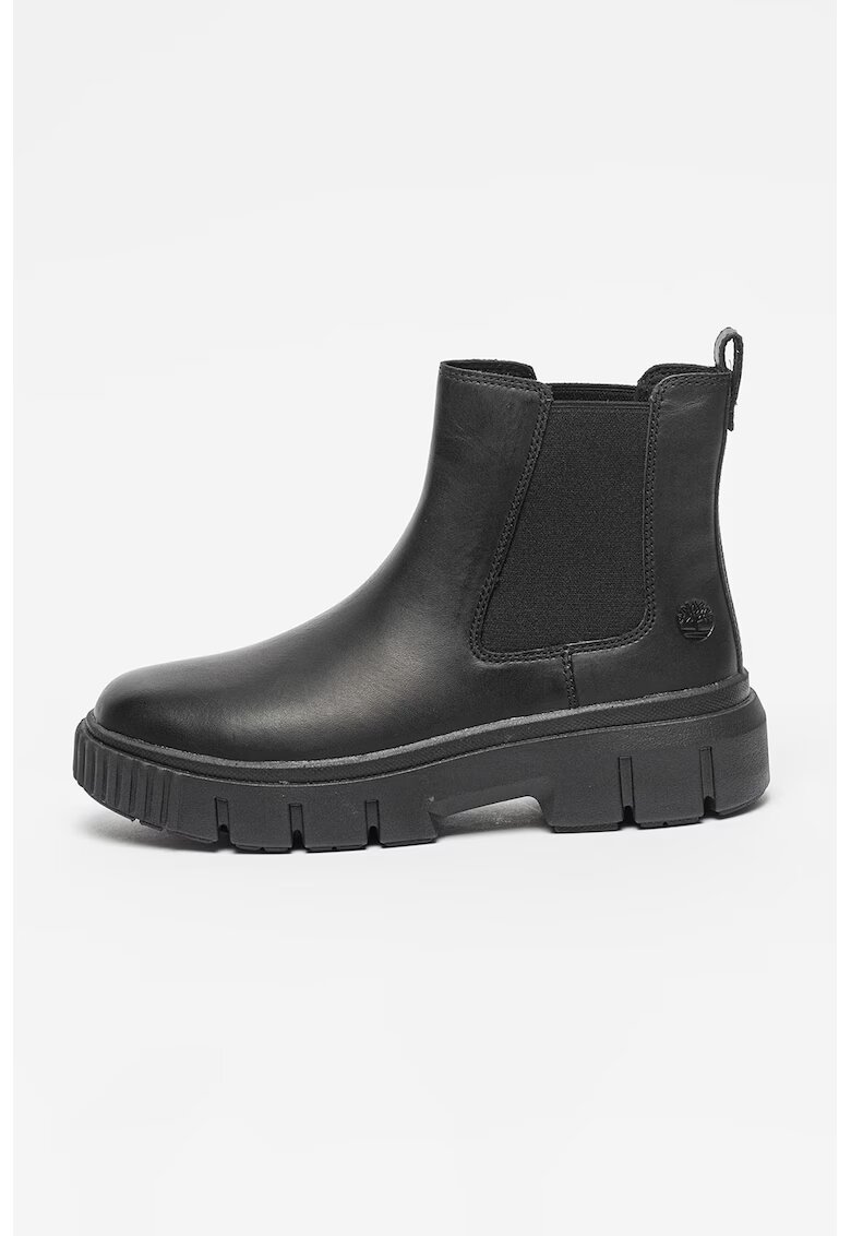Timberland Ghete Chelsea de piele Greyfield - Negru