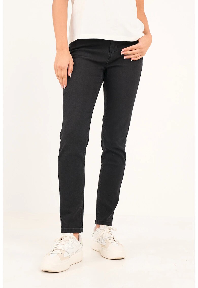 Timeout Blugi slim fit cu model uni - Negru