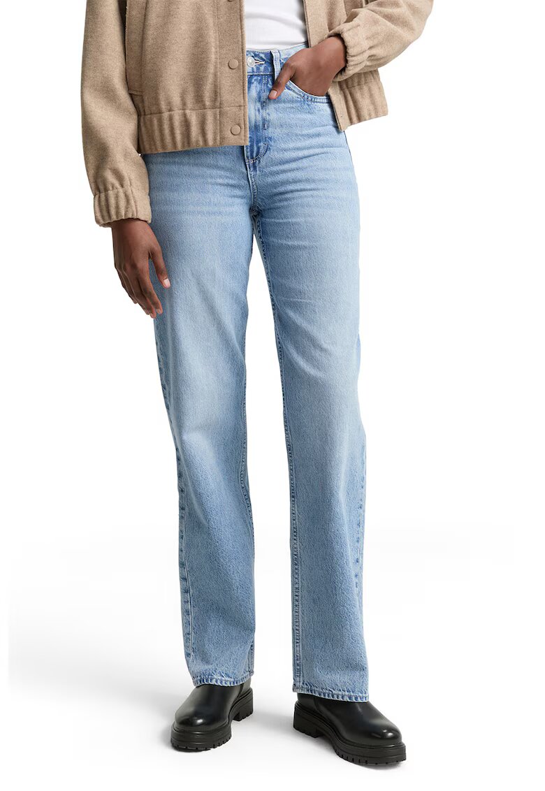 Tom Tailor Blugi drepti cu model cu buzunare - Albastru pastel