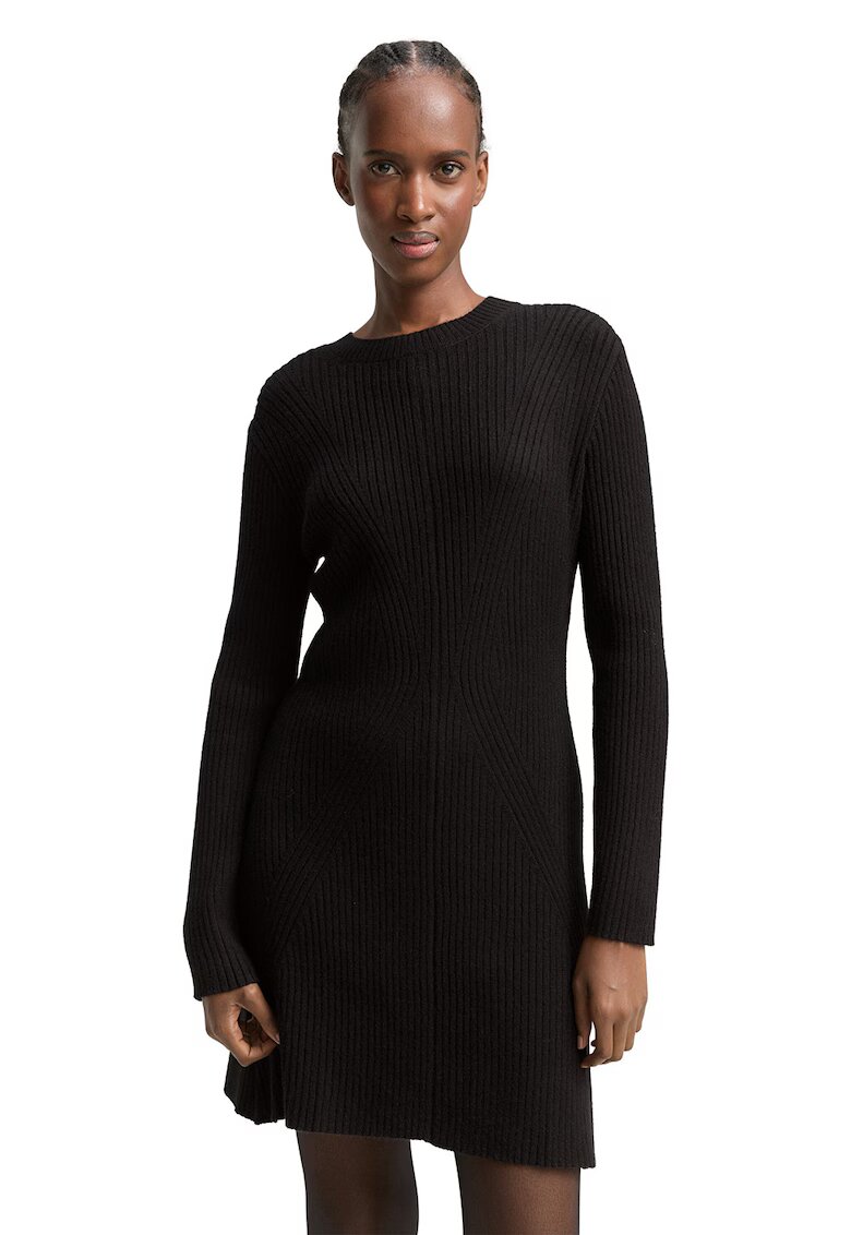 Tom Tailor Rochie mini din tricot - Negru