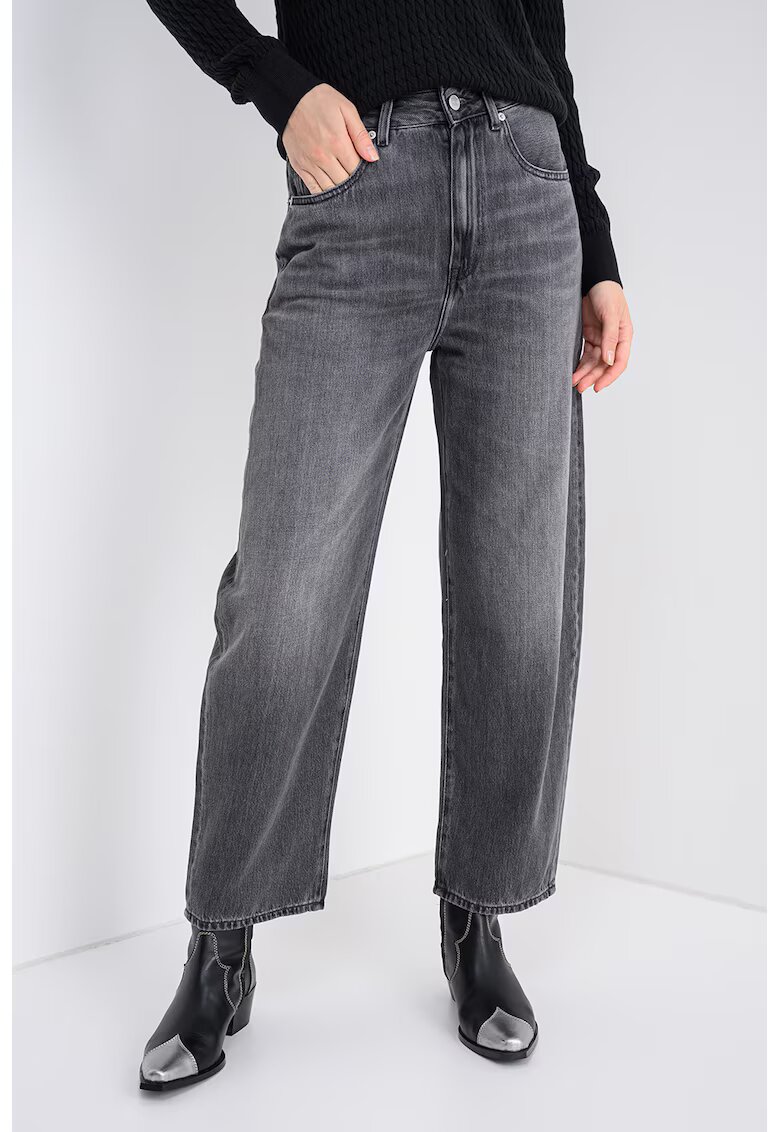 Tommy Hilfiger Blugi barrel din amestec de lyocell - Gri inchis
