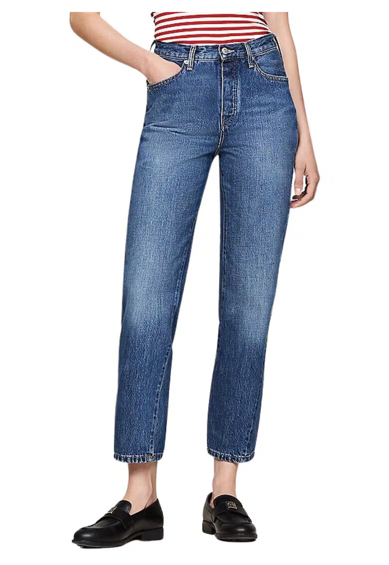 Tommy Hilfiger Blugi crop cu talie inalta