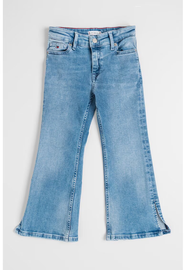 Tommy Hilfiger Blugi evazati cu talie ajustabila - Albastru deschis