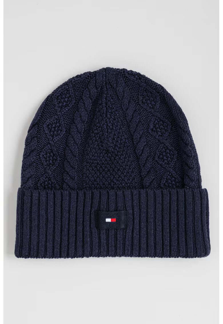 Tommy Hilfiger Caciula elastica din amestec de lana - Bleumarin