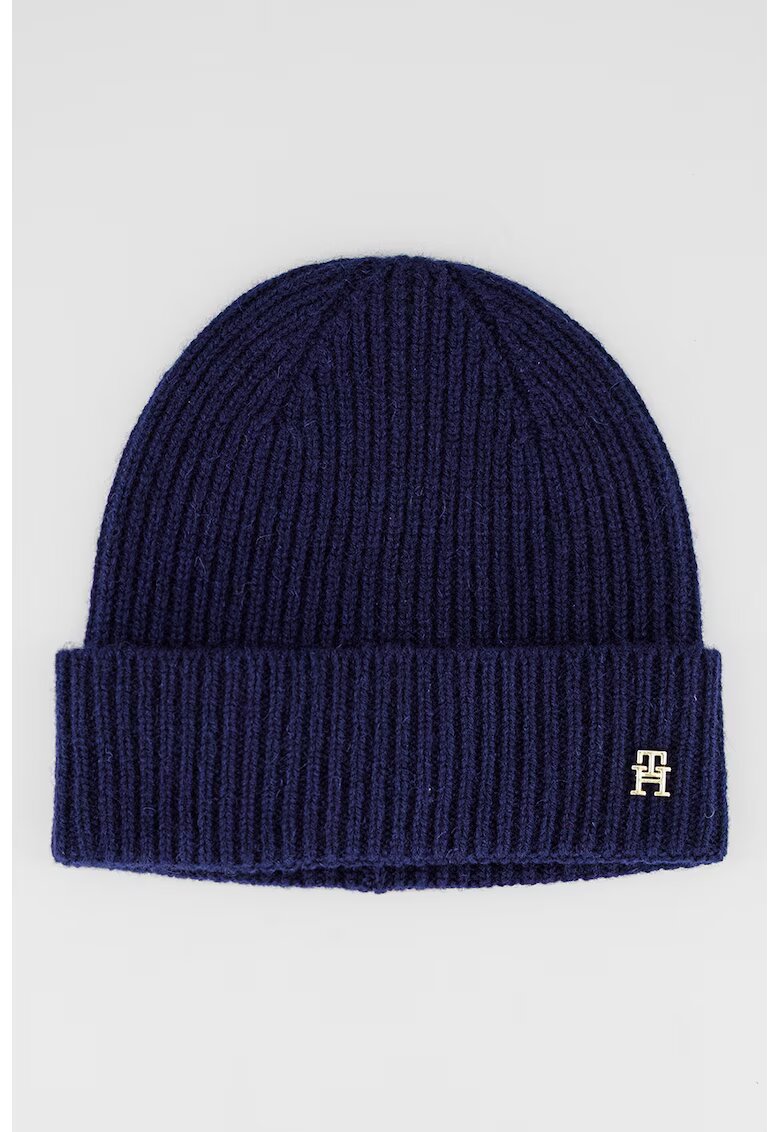 Tommy Hilfiger Caciula striata de casmir - Albastru ultramarin