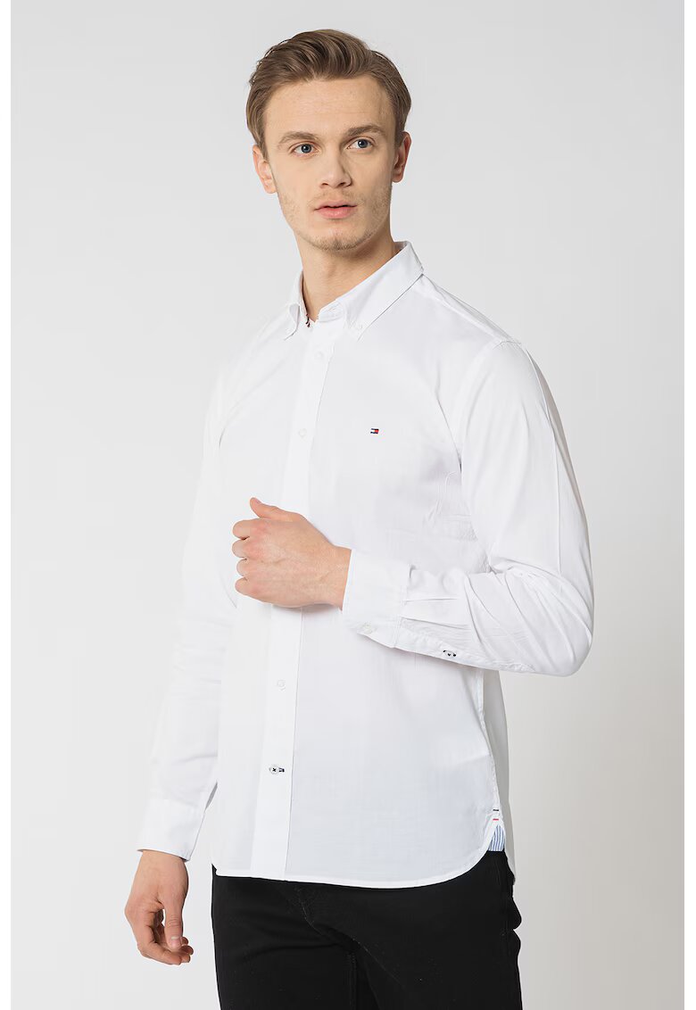 Tommy Hilfiger Camasa Oxford regular fit - Alb optic