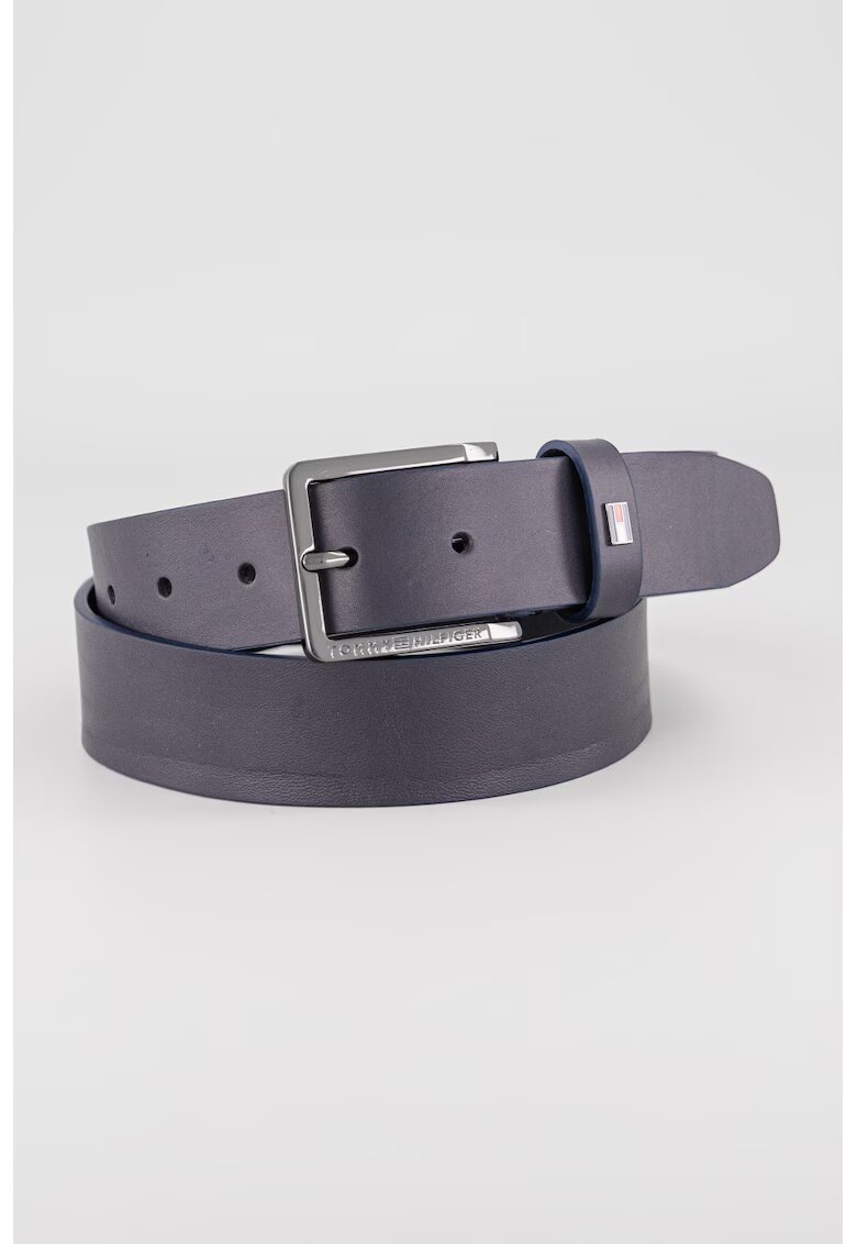 Tommy Hilfiger Curea de piele cu steag discret - Bleumarin
