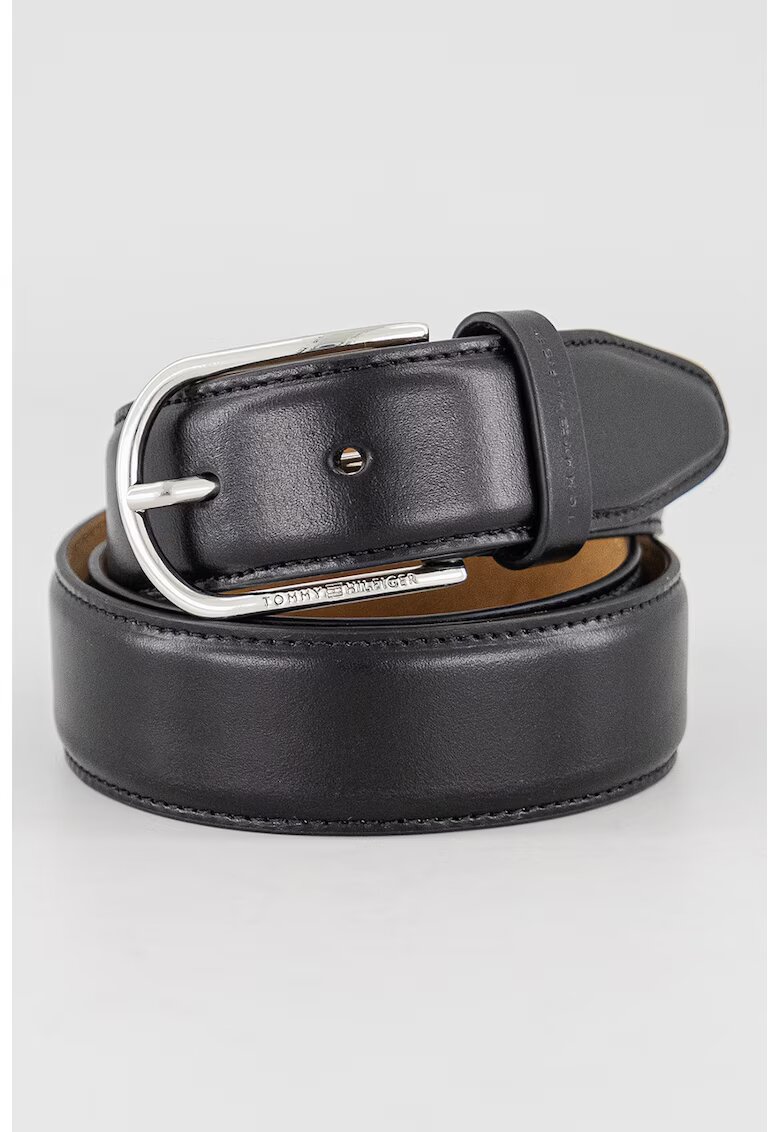 Tommy Hilfiger Curea din piele cu inchidere cu catarama - Negru