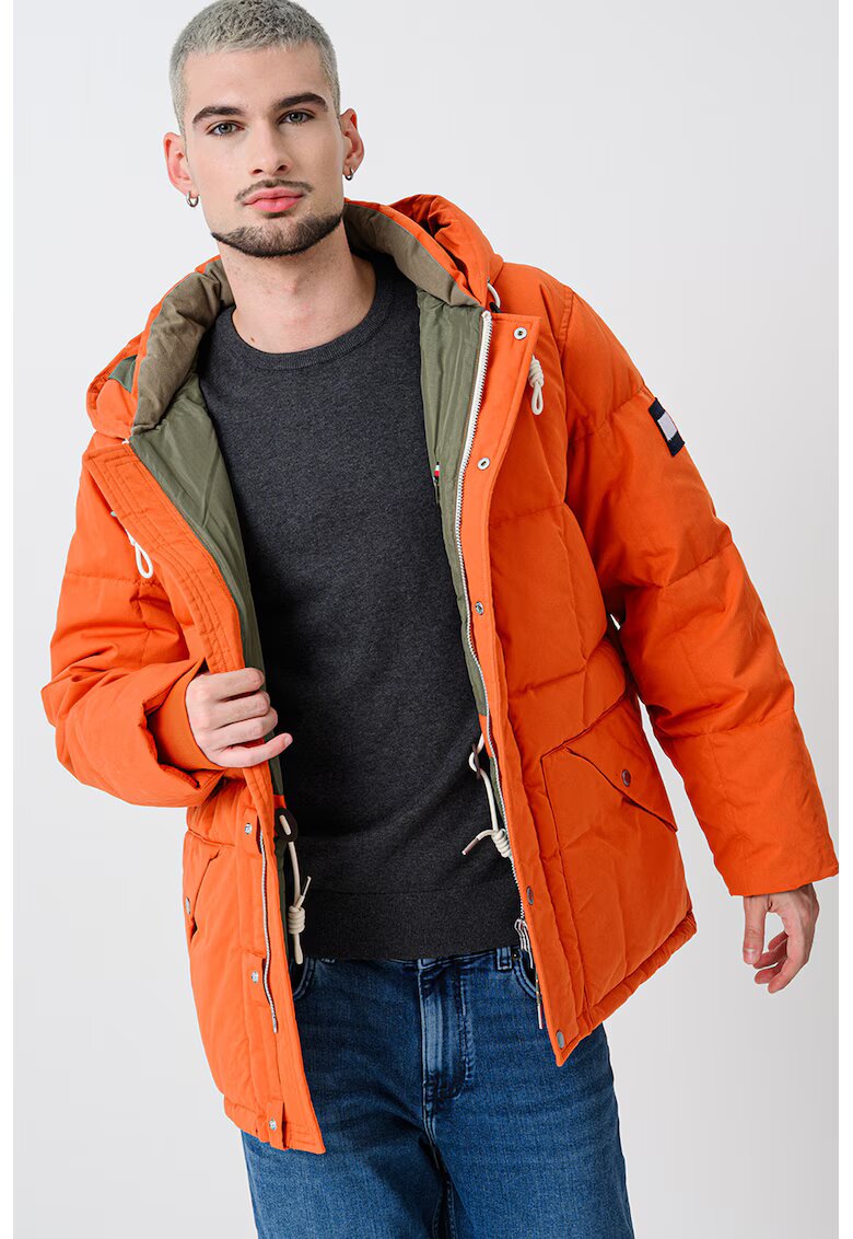 Tommy Hilfiger Geaca cu talie ajustabila - Portocaliu mandarina