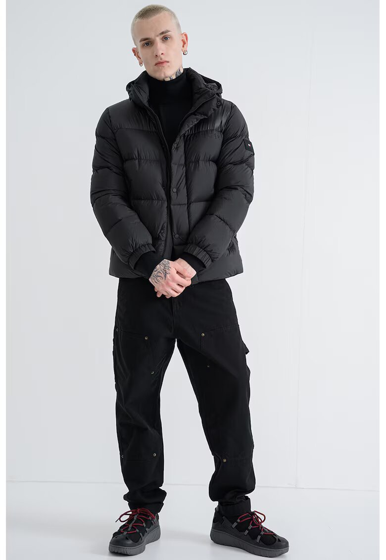 Tommy Hilfiger Geaca cu vatelina cu buzunare cu fermoar - Negru