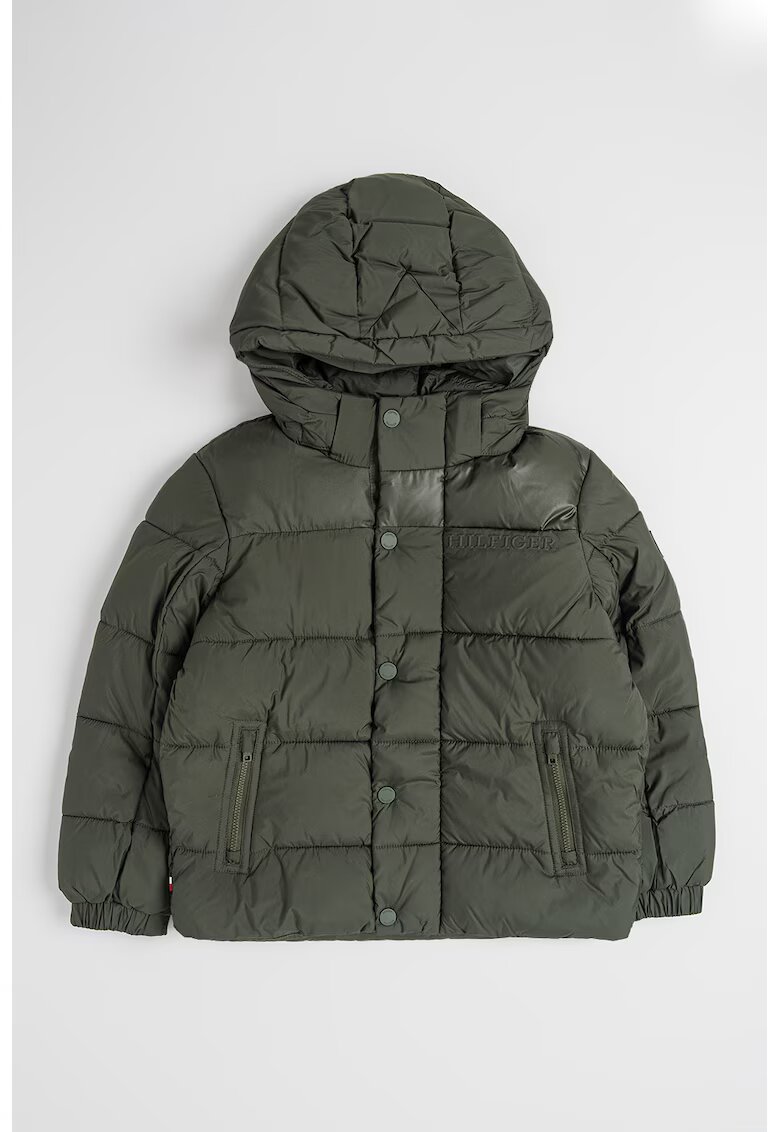 Tommy Hilfiger Geaca regular fit cu gluga detasabila - Kaki