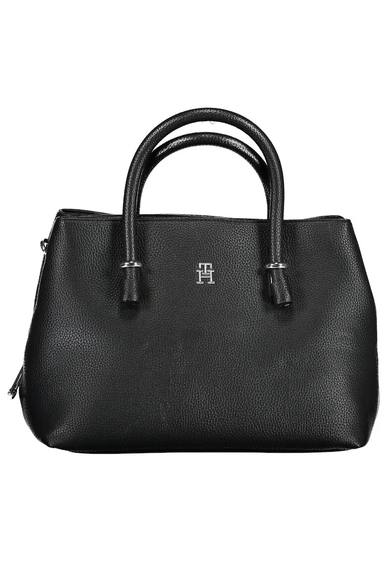Tommy Hilfiger Geanta dama Emblem Satchel AW0AW15224 - Negru