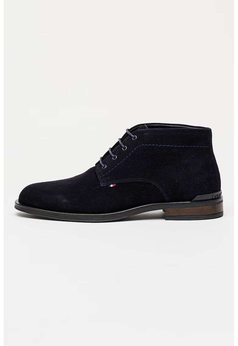 Tommy Hilfiger Ghete chukka de piele intoarsa - Bleumarin