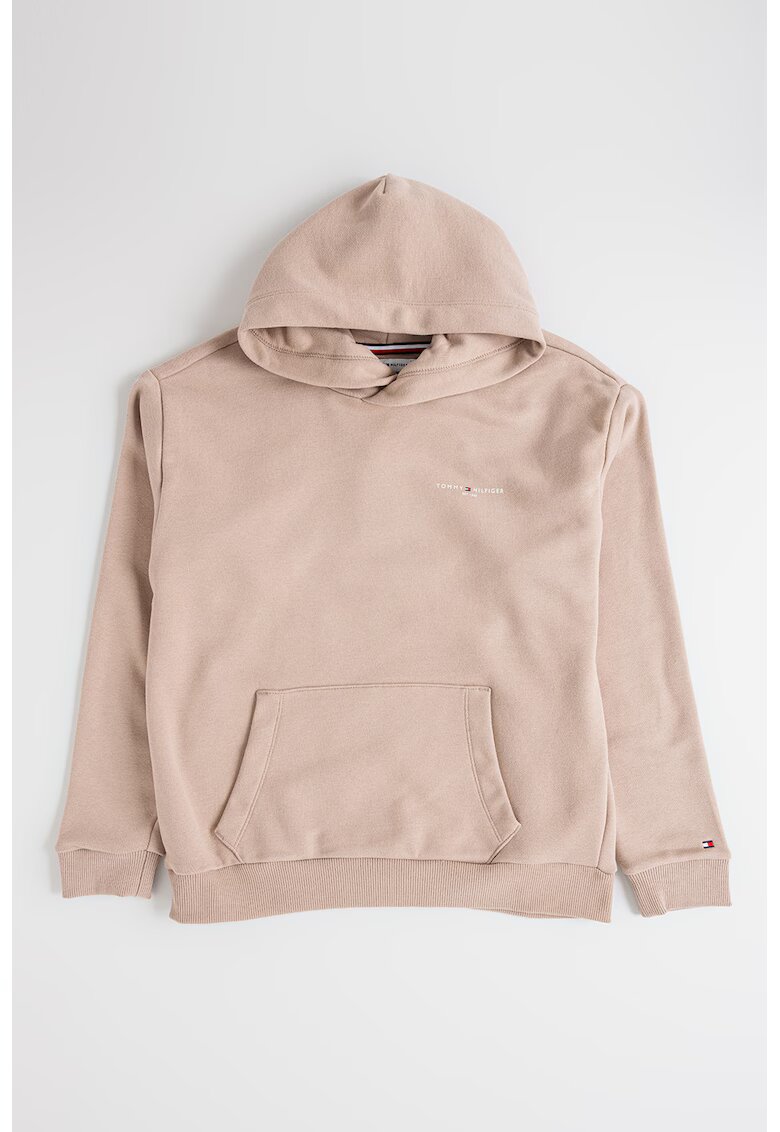 Tommy Hilfiger Hanorac din amestec de bumbac cu buzunar kangaroo - Maro taupe deschis