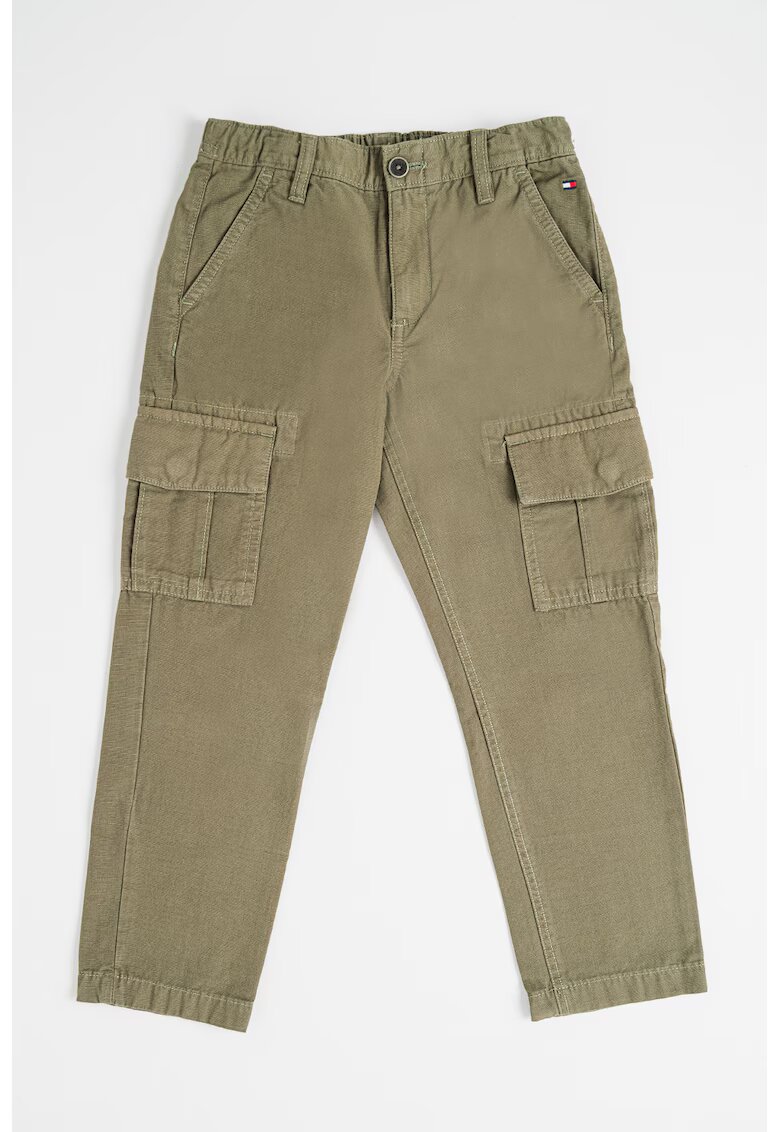 Tommy Hilfiger Pantaloni cargo din amestec de bumbac organic - Verde inchis