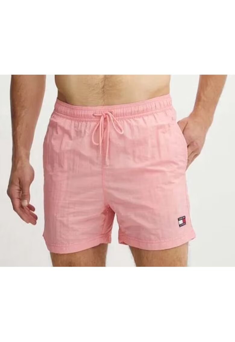 Tommy Hilfiger Pantaloni scurți de baie texturati - Roz somon