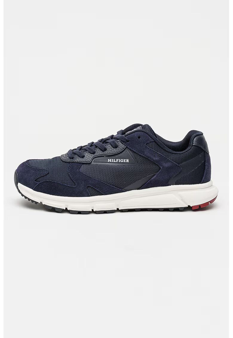 Tommy Hilfiger Pantofi sport cu insertii de piele intoarsa - Bleumarin