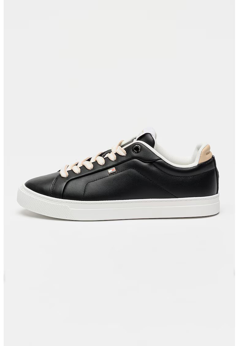 Tommy Hilfiger Pantofi sport de piele - Negru