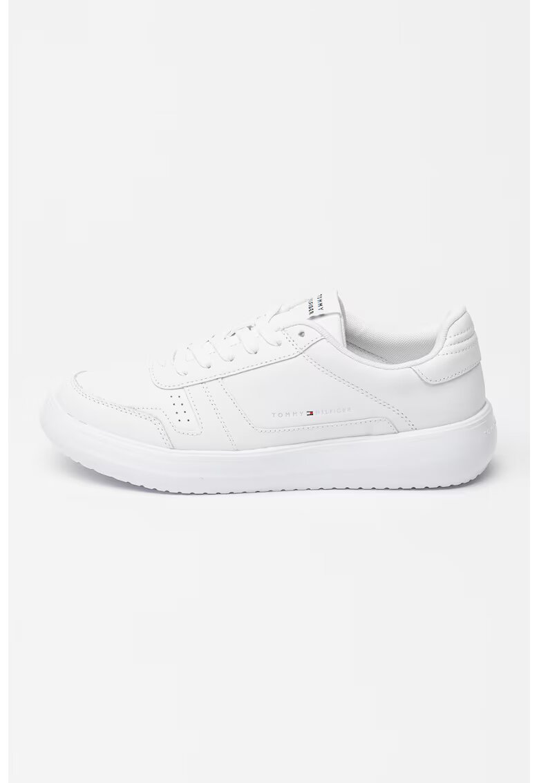Tommy Hilfiger Pantofi sport din piele cu imprimeu logo lateral Modern - Alb optic