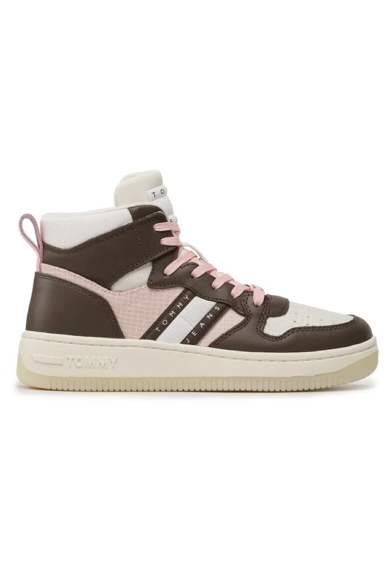 Tommy Hilfiger Pantofi sport pentru Femei - tjw retro basket ripstop mix mc - EN0EN02350-GWN - Maro - Maro