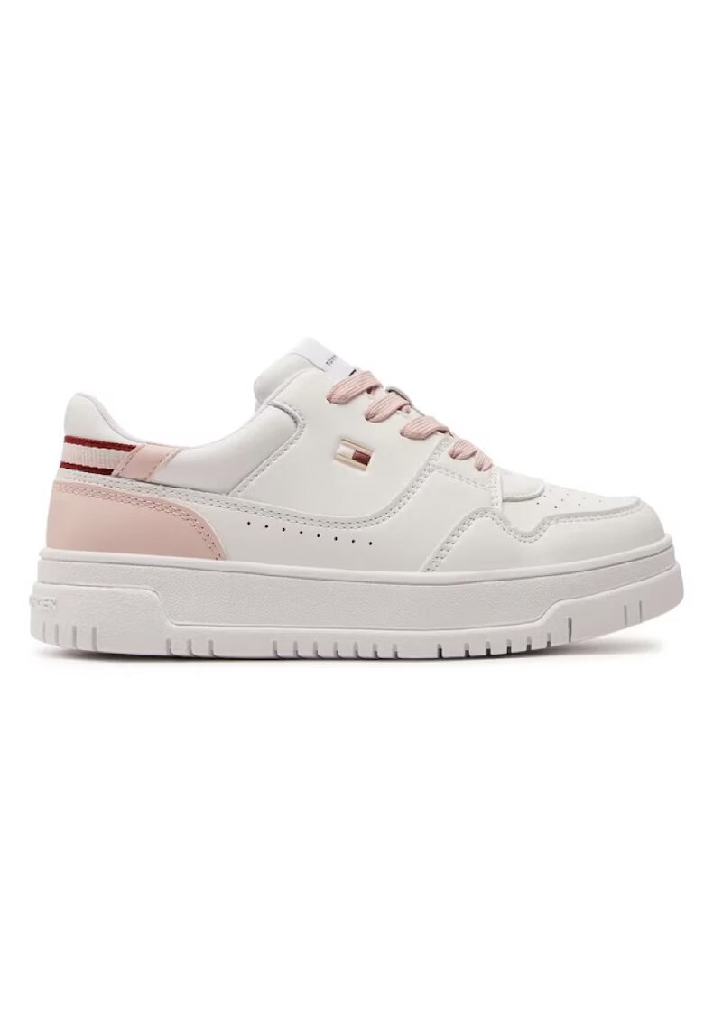 Tommy Hilfiger Pantofi sport pentru Fete - low cut lace-up sneaker - T3A9-33211-1355X134 - Alb - Alb