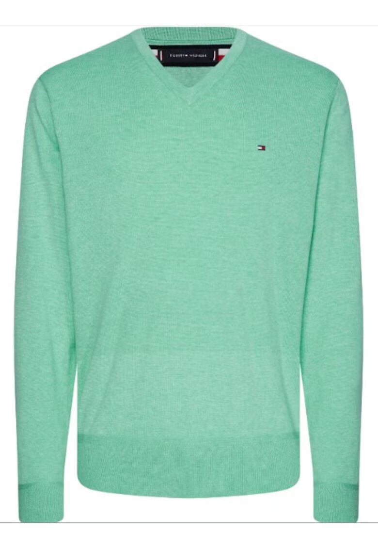 Tommy Hilfiger Pulover - Bumbac - 87879 - Verde