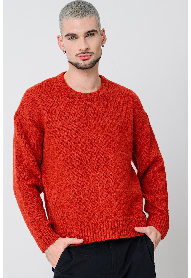 Tommy Hilfiger Pulover din amestec de lana alpaca a cu maneci cazute - Rosu