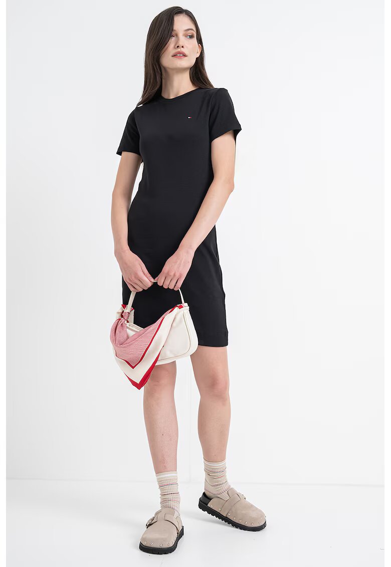 Tommy Hilfiger Rochie-tricou mini - Negru stins