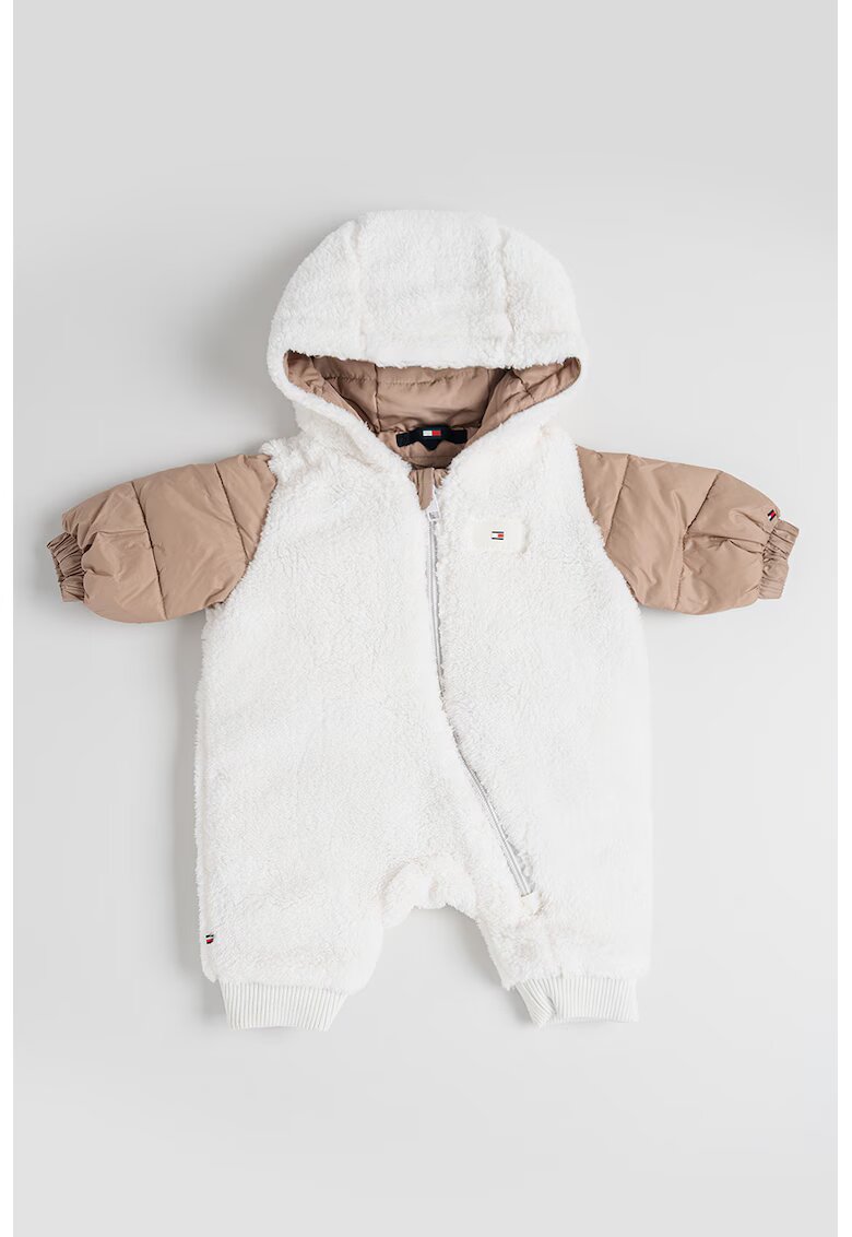 Tommy Hilfiger Salopeta cu vatelina si gluga - Alb/Bej