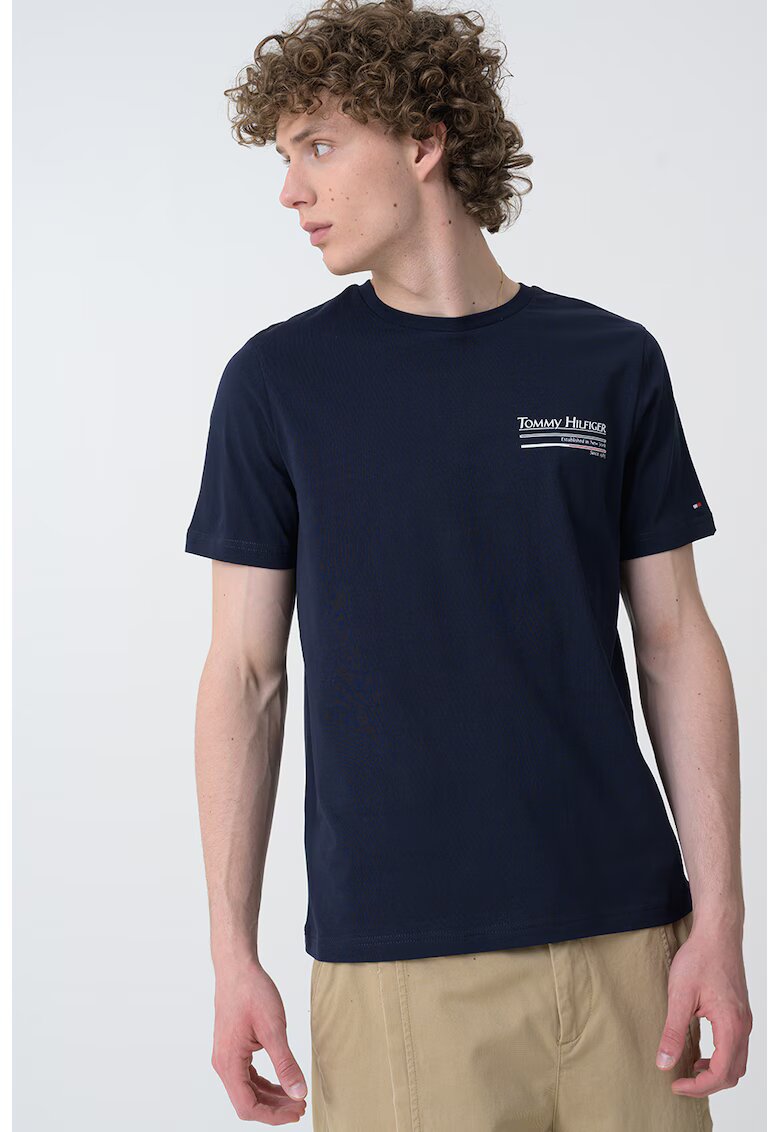 Tommy Hilfiger Tricou cu decolteu la baza gatului si logo