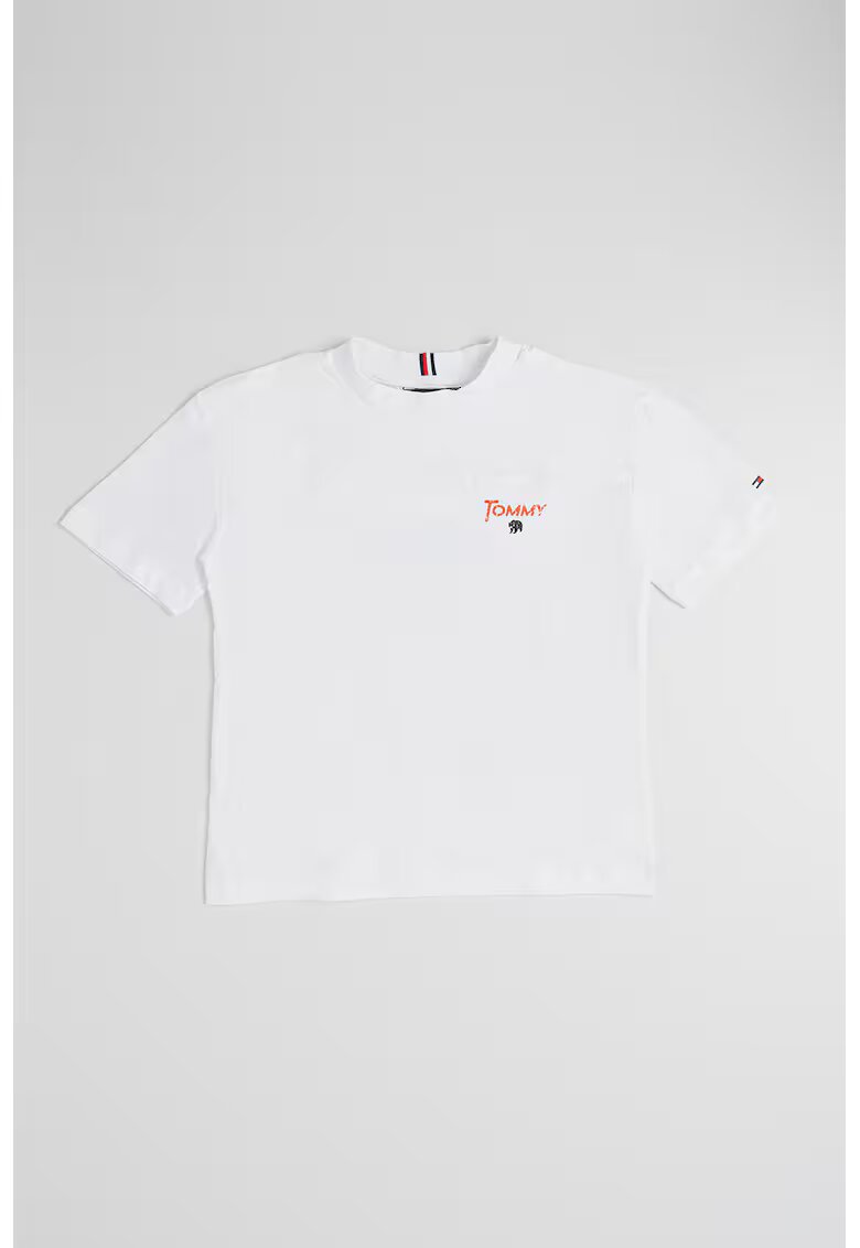 Tommy Hilfiger Tricou cu imprimeu logo si grafic pe partea din spate - Alb