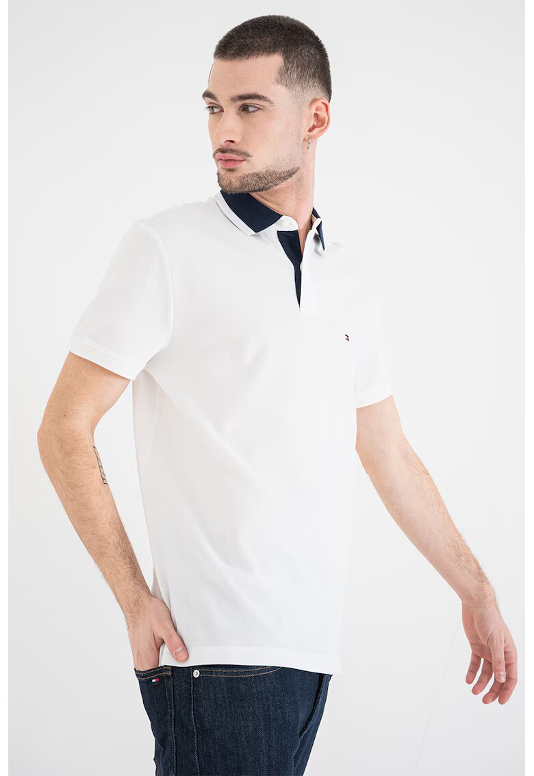 Tommy Hilfiger Tricou polo regular fit - Alb